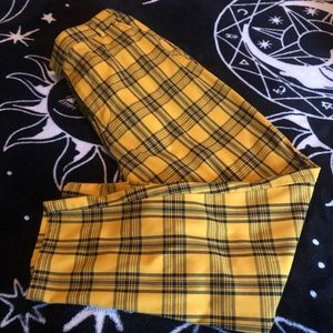 HotTopic Plaid Pants (Yellow)
